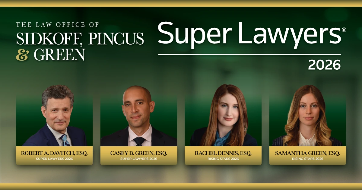 Sidkoff Pincus & Green attorneys selected to the 2026 Pennsylvania Super Lawyers and Rising Stars lists